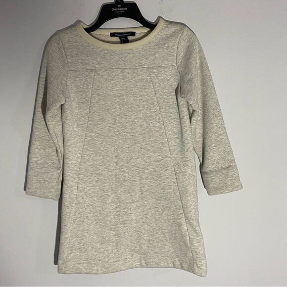 French Connection Women’s Crew Neck Fleece Lined Sweatshirt Tunic Gray size 0 - Picture 1 of 4